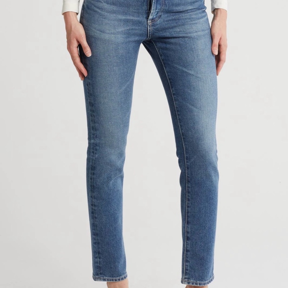 AG Adriano Goldschmied High Rise Blue Jeans Alexxis Slim Fit